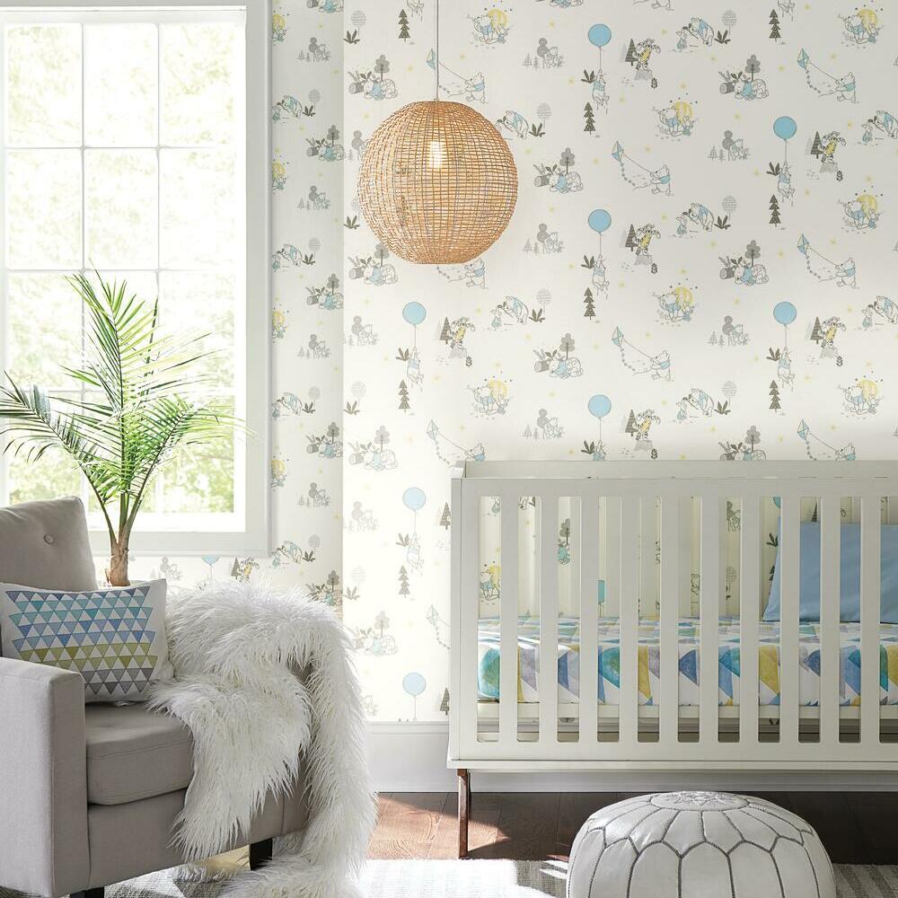 Disney Winnie the Pooh Playmates Peel and Stick Wallpaper Peel and Stick Wallpaper RoomMates   