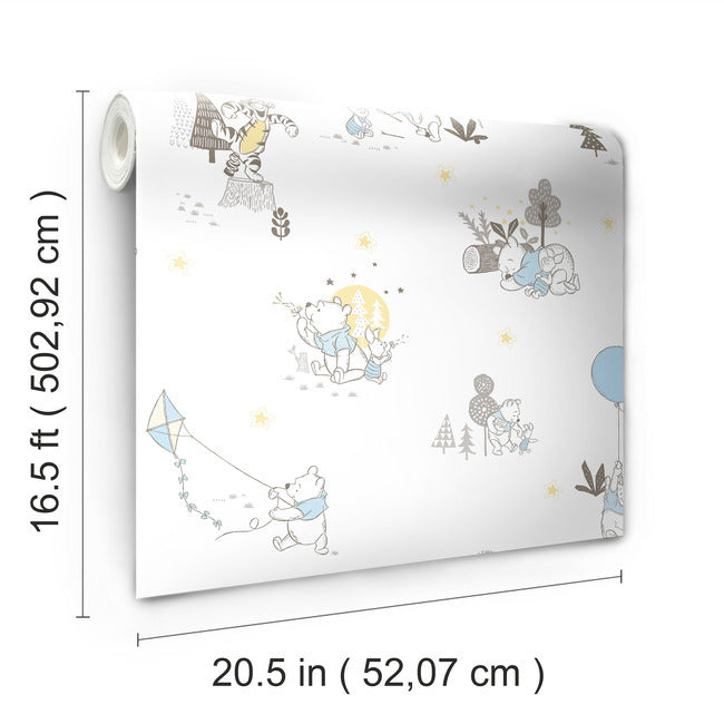 Disney Winnie the Pooh Playmates Peel and Stick Wallpaper Peel and Stick Wallpaper RoomMates   