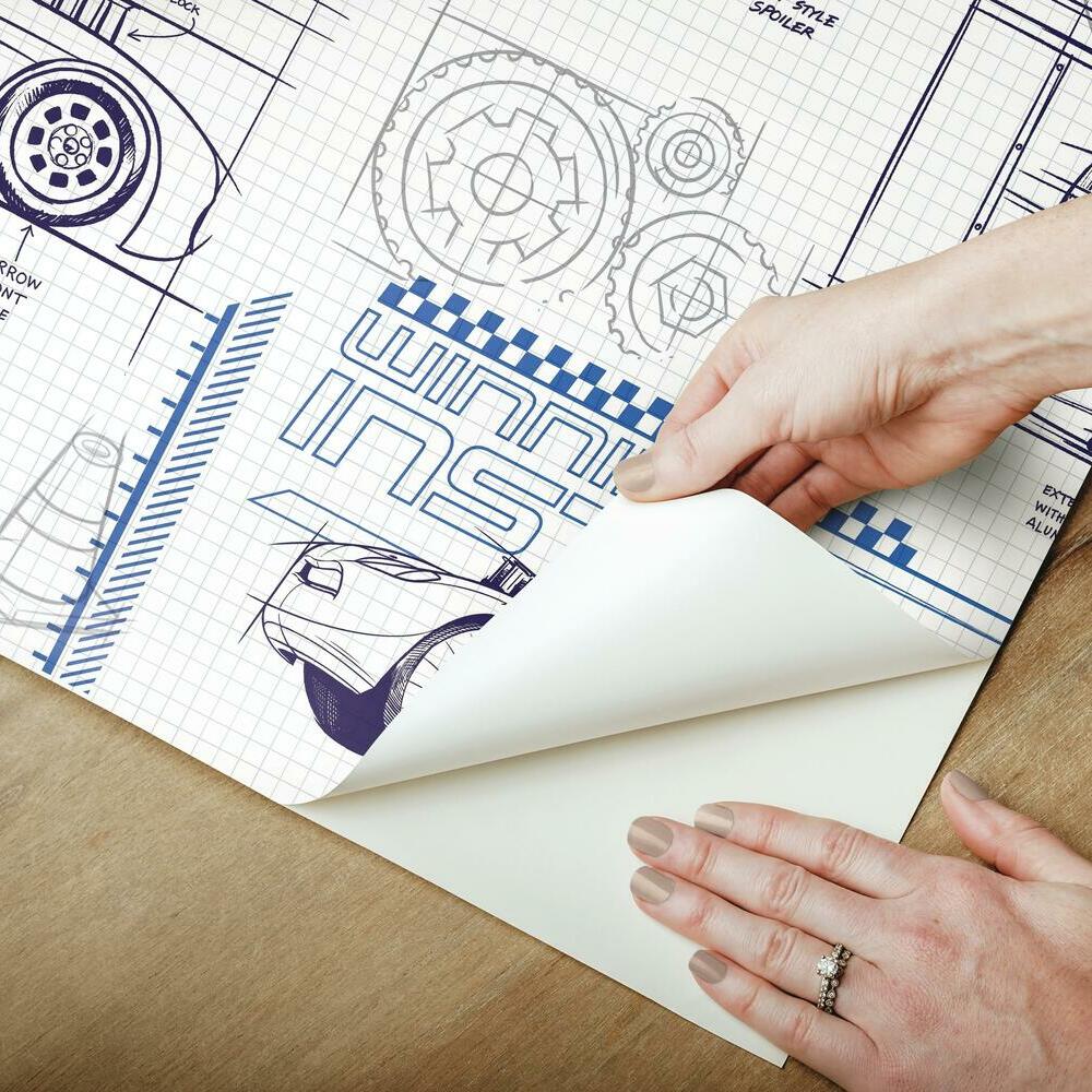 Disney and Pixar Cars Schematic Peel and Stick Wallpaper Peel and Stick Wallpaper RoomMates   