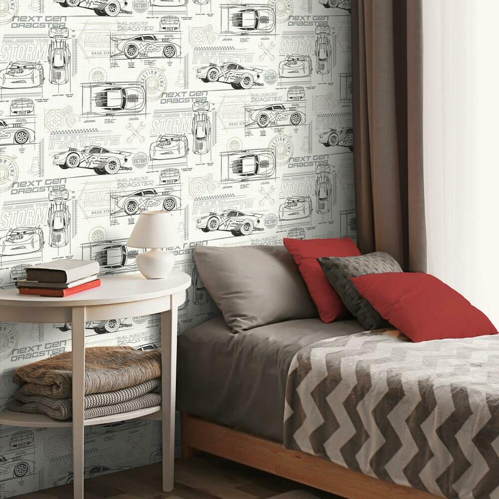 Disney and Pixar Cars Schematic Peel and Stick Wallpaper Peel and Stick Wallpaper RoomMates   