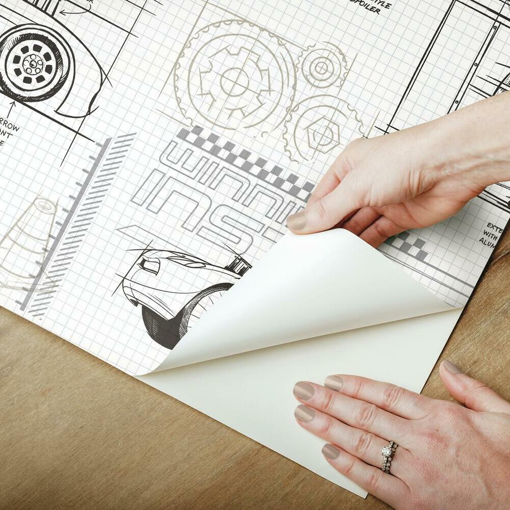 Disney and Pixar Cars Schematic Peel and Stick Wallpaper Peel and Stick Wallpaper RoomMates   