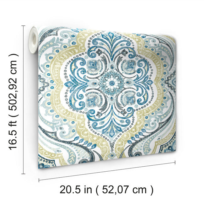 Bohemian Damask Peel and Stick Wallpaper Peel and Stick Wallpaper RoomMates   