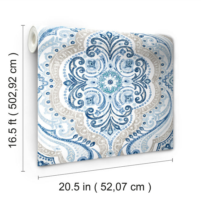 Bohemian Damask Peel and Stick Wallpaper Peel and Stick Wallpaper RoomMates   