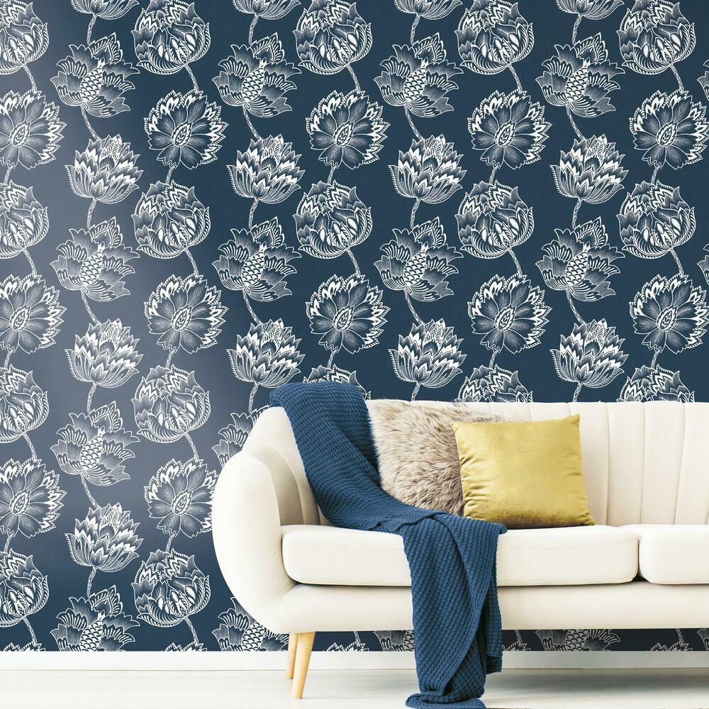 Batik Jacobean Peel and Stick Wallpaper Peel and Stick Wallpaper RoomMates   