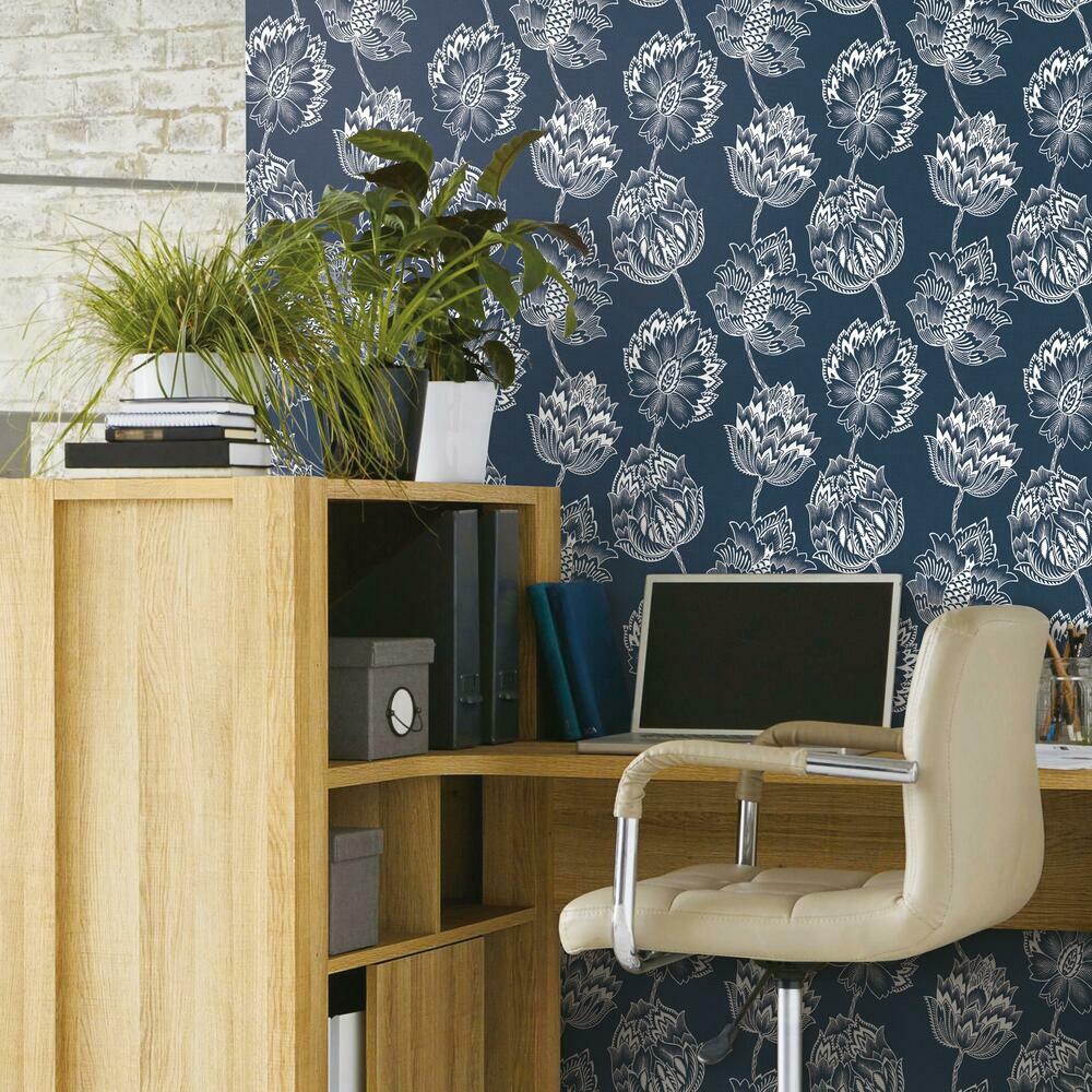 Batik Jacobean Peel and Stick Wallpaper Peel and Stick Wallpaper RoomMates   