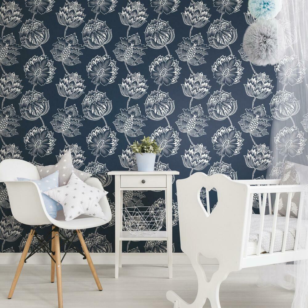 Batik Jacobean Peel and Stick Wallpaper Peel and Stick Wallpaper RoomMates   