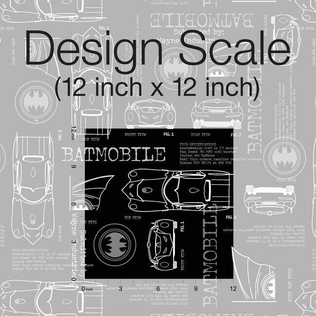 Batmobile Blueprint Peel And Stick Wallpaper Peel and Stick Wallpaper RoomMates   