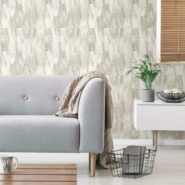 Wood Hexagon Tile Peel & Stick Wallpaper Peel and Stick Wallpaper RoomMates   