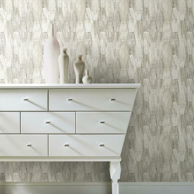 Wood Hexagon Tile Peel & Stick Wallpaper Peel and Stick Wallpaper RoomMates   