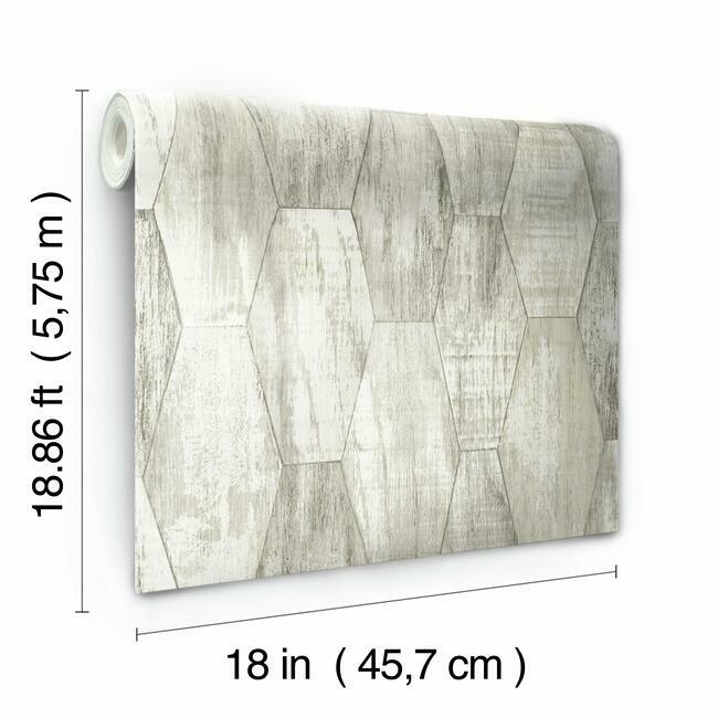 Wood Hexagon Tile Peel & Stick Wallpaper Peel and Stick Wallpaper RoomMates   