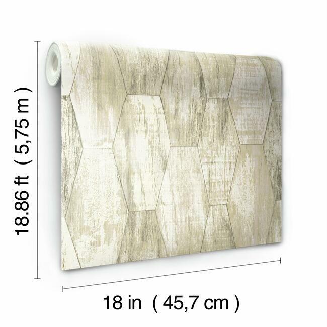 Wood Hexagon Tile Peel & Stick Wallpaper Peel and Stick Wallpaper RoomMates   