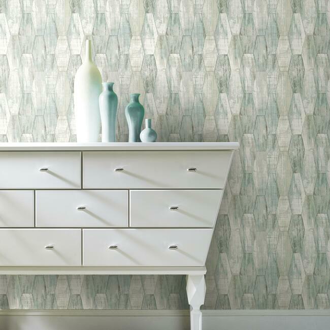 Wood Hexagon Tile Peel & Stick Wallpaper Peel and Stick Wallpaper RoomMates   