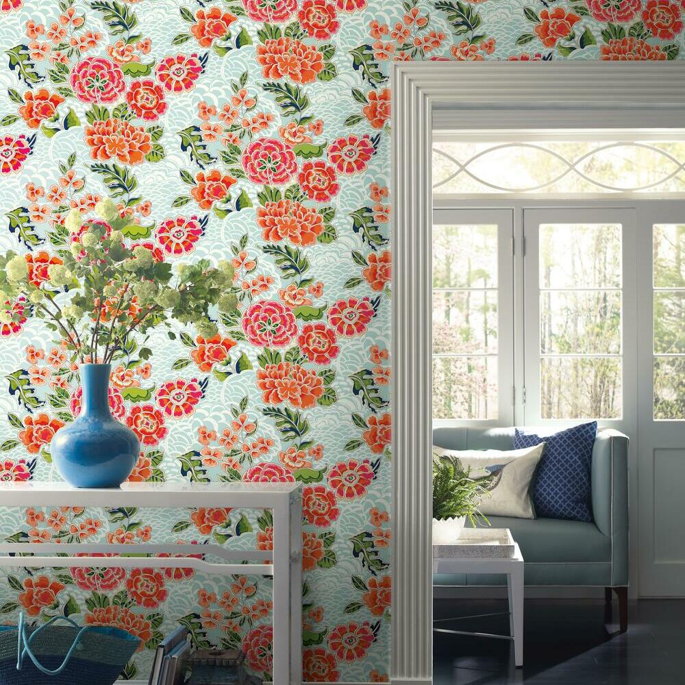 Waverly Zen Garden Peel and Stick Wallpaper Peel and Stick Wallpaper RoomMates   