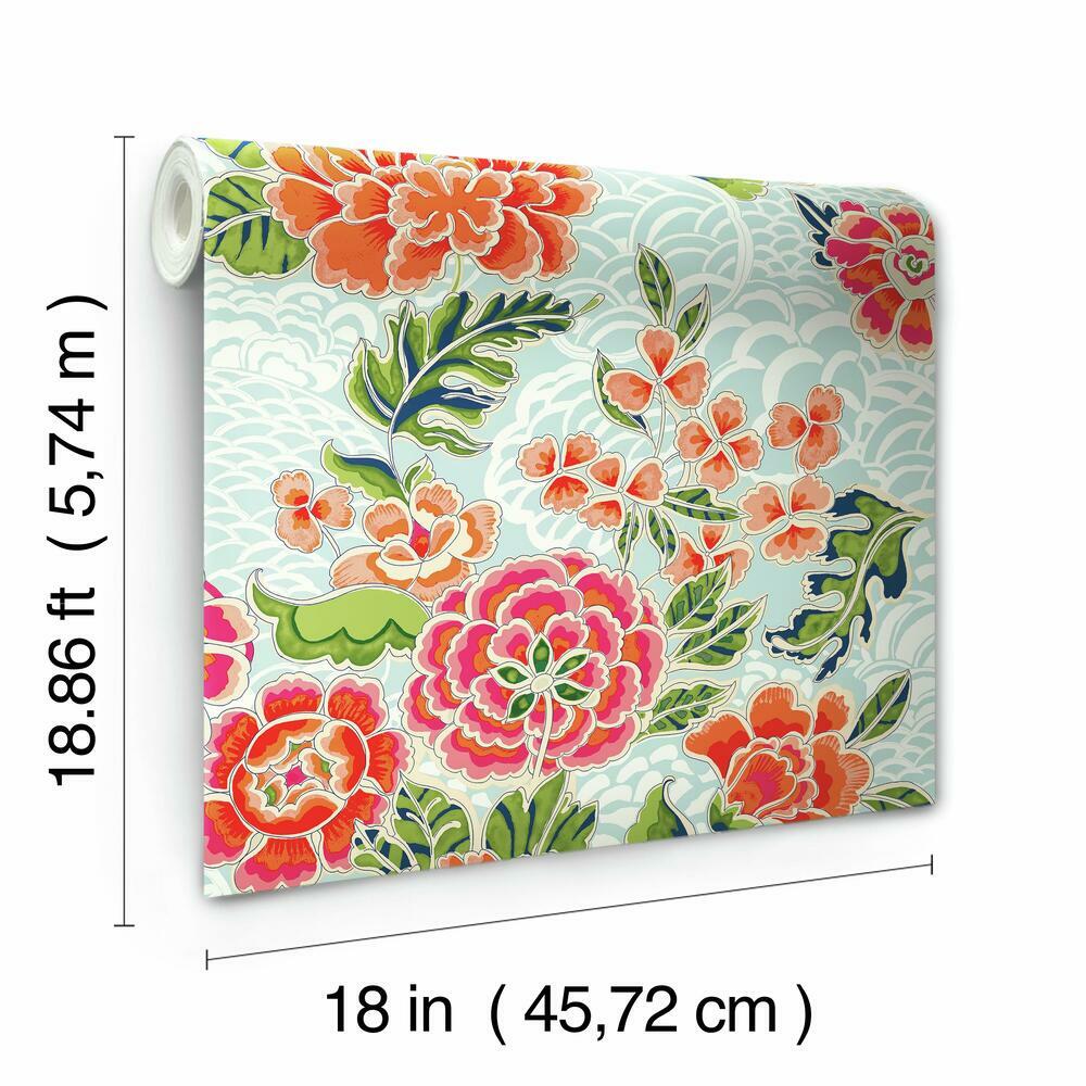 Waverly Zen Garden Peel and Stick Wallpaper Peel and Stick Wallpaper RoomMates   