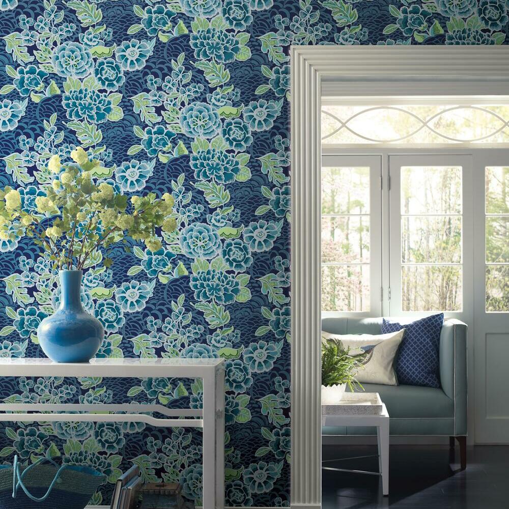 Waverly Zen Garden Peel and Stick Wallpaper Peel and Stick Wallpaper RoomMates   