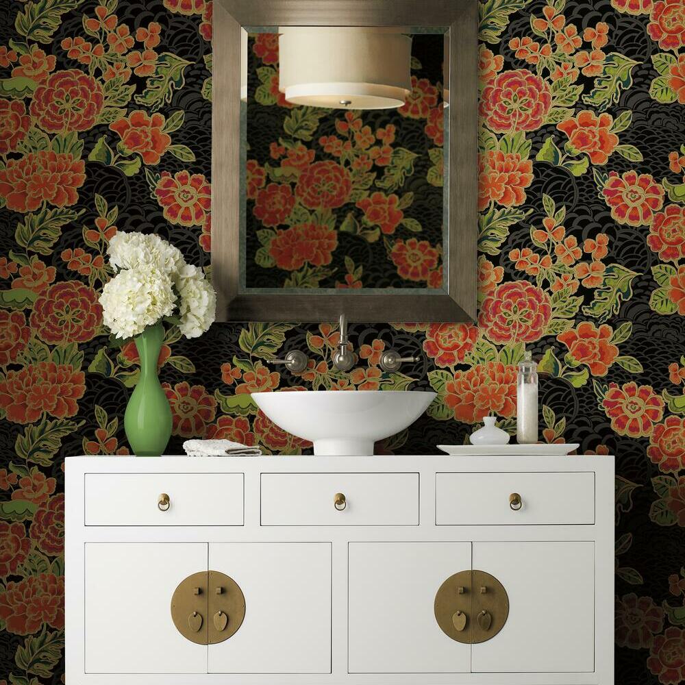 Waverly Zen Garden Peel and Stick Wallpaper Peel and Stick Wallpaper RoomMates   