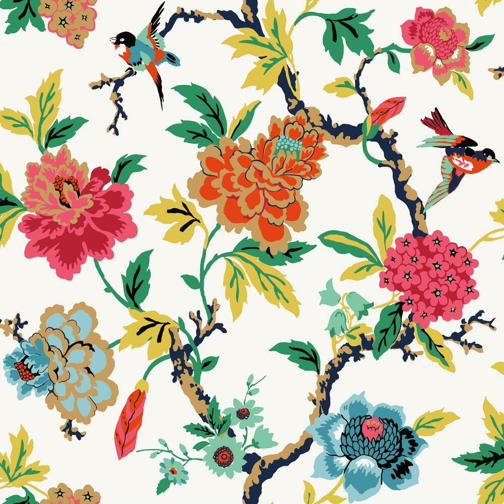Waverly Candid Moments Peel & Stick Wallpaper Peel and Stick Wallpaper RoomMates Roll Red 