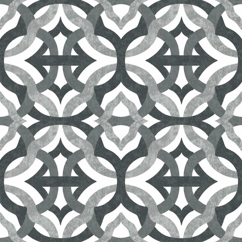 Waverly Tipton Peel and Stick Wallpaper Peel and Stick Wallpaper RoomMates Roll Grey 