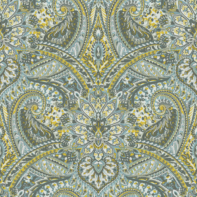 Waverly Swept Away Peel and Stick Wallpaper Peel and Stick Wallpaper RoomMates Roll Green 