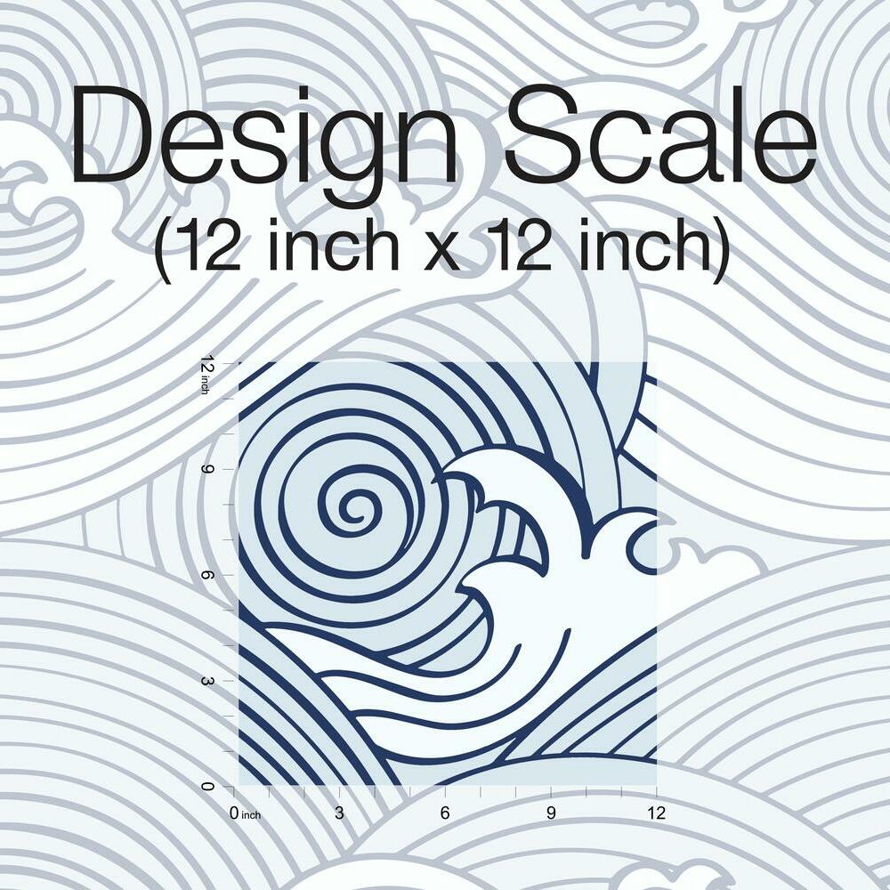 Asian Waves Peel & Stick Wallpaper Peel and Stick Wallpaper RoomMates   