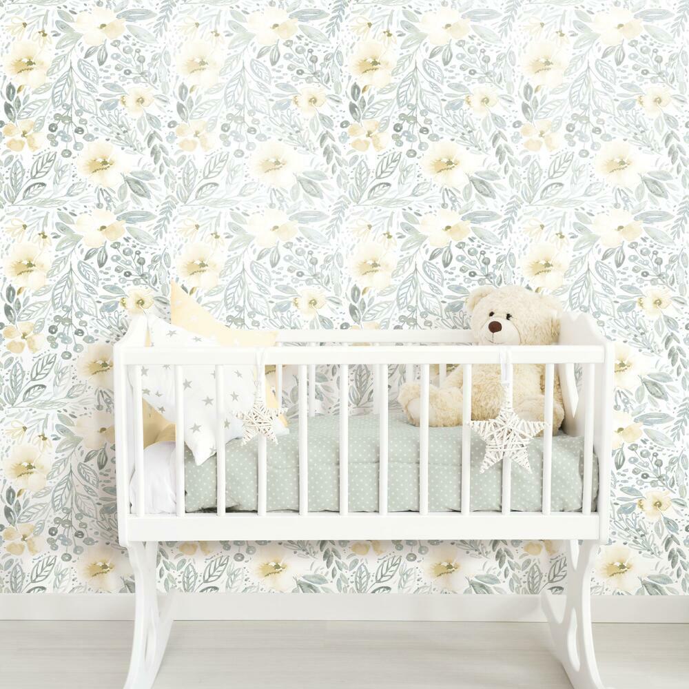 Clara Jean April Showers Peel and Stick Wallpaper Peel and Stick Wallpaper RoomMates   