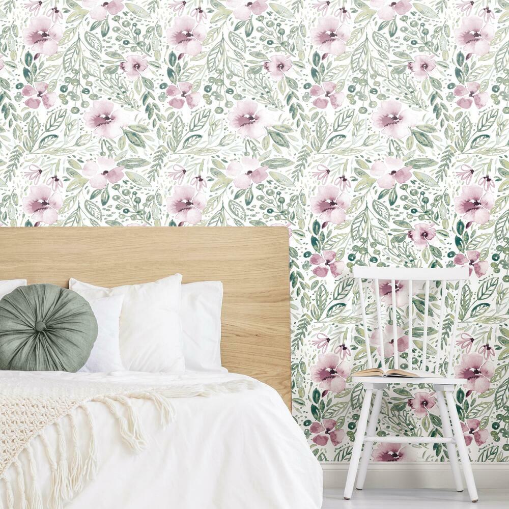 Clara Jean April Showers Peel and Stick Wallpaper Peel and Stick Wallpaper RoomMates   
