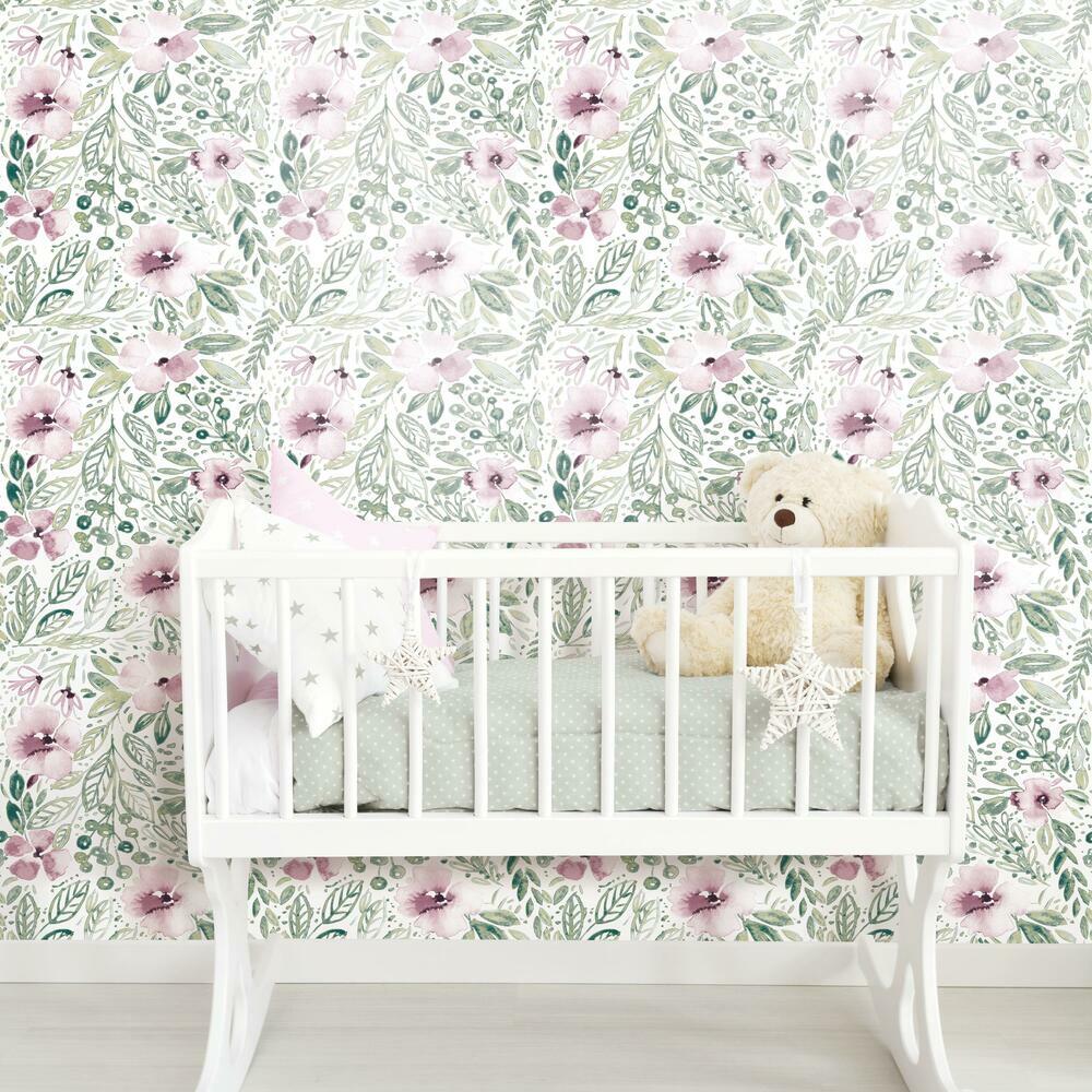 Clara Jean April Showers Peel and Stick Wallpaper Peel and Stick Wallpaper RoomMates   
