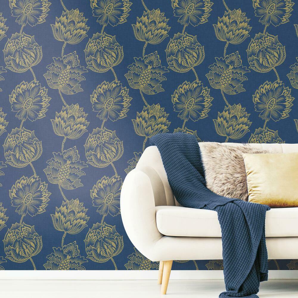 Batik Jacobean Peel and Stick Wallpaper Peel and Stick Wallpaper RoomMates   
