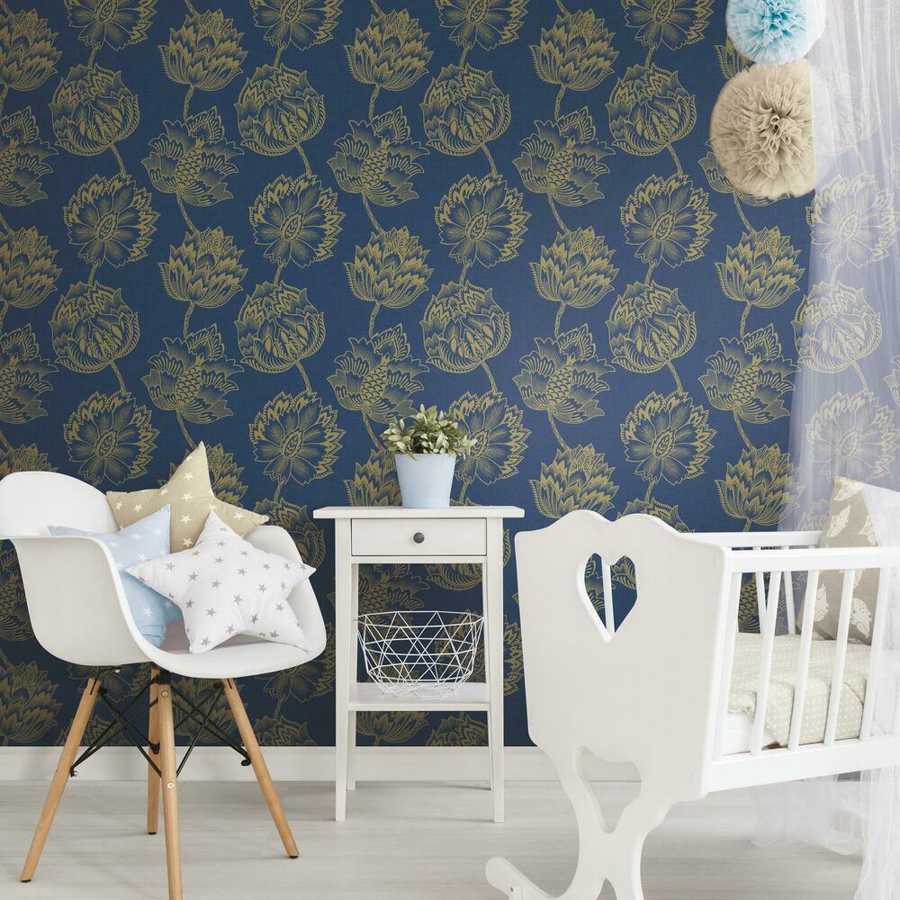 Batik Jacobean Peel and Stick Wallpaper Peel and Stick Wallpaper RoomMates   