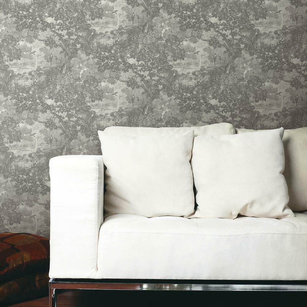 Jungle Toile Peel and Stick Wallpaper Peel and Stick Wallpaper RoomMates   