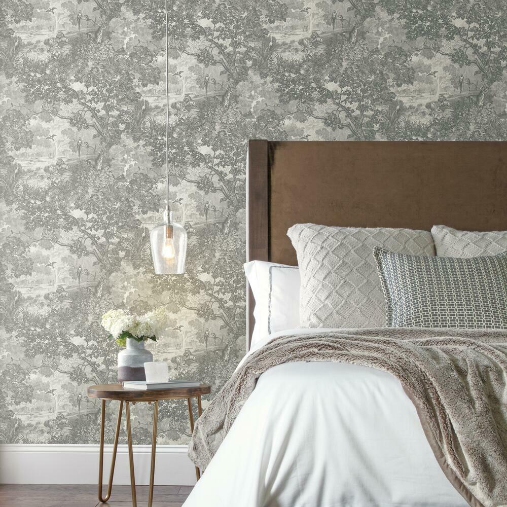 Jungle Toile Peel and Stick Wallpaper Peel and Stick Wallpaper RoomMates   
