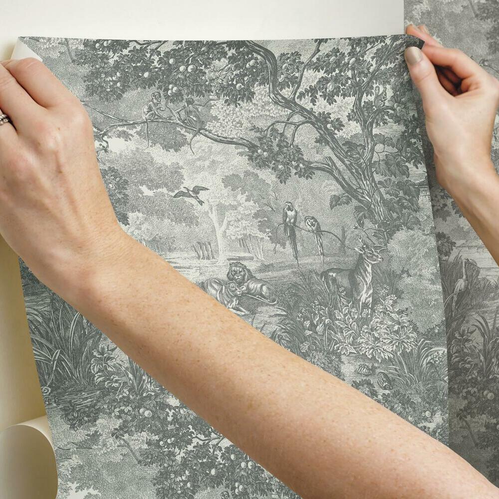 Jungle Toile Peel and Stick Wallpaper Peel and Stick Wallpaper RoomMates   
