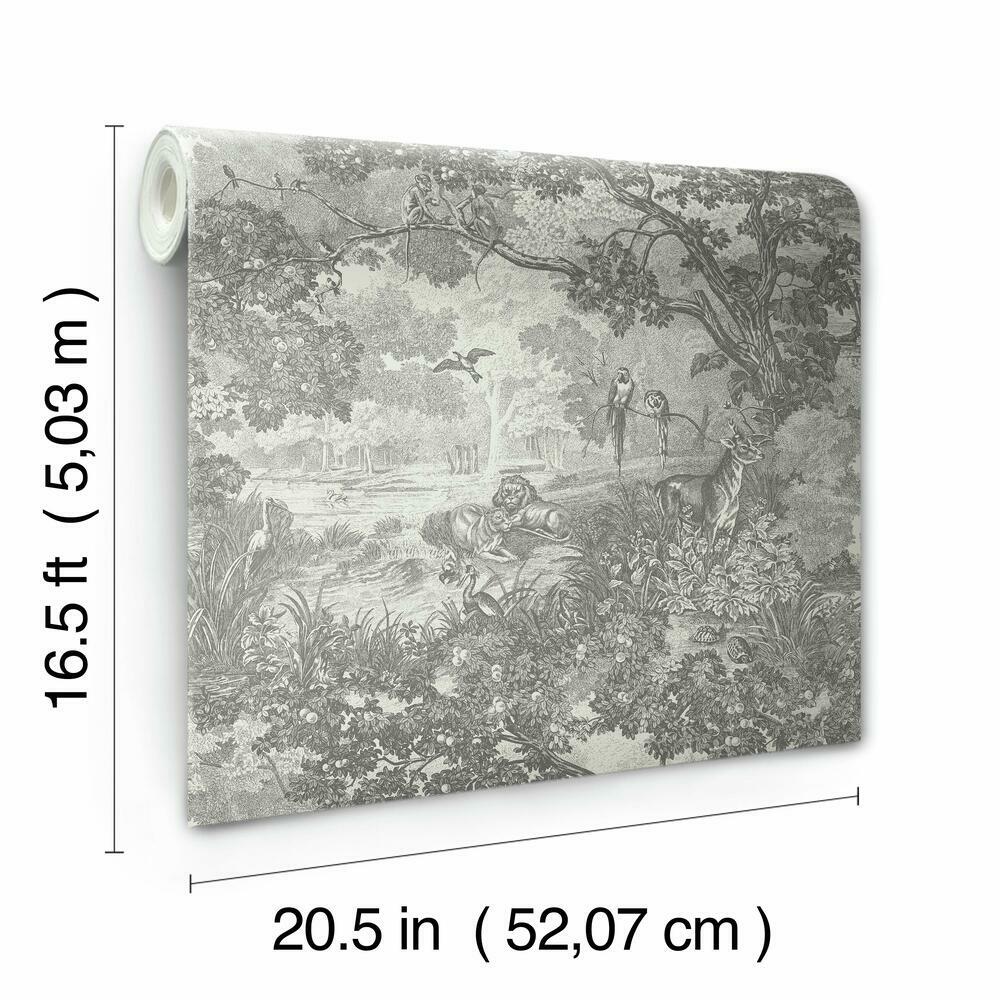 Jungle Toile Peel and Stick Wallpaper Peel and Stick Wallpaper RoomMates   
