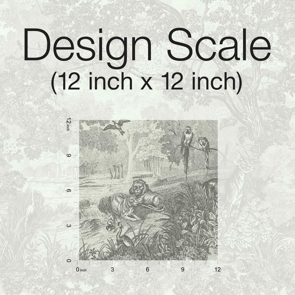 Jungle Toile Peel and Stick Wallpaper Peel and Stick Wallpaper RoomMates   