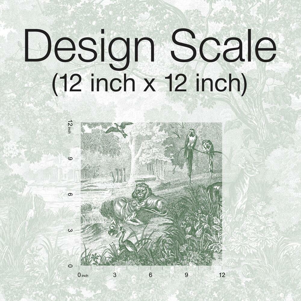 Jungle Toile Peel and Stick Wallpaper Peel and Stick Wallpaper RoomMates   