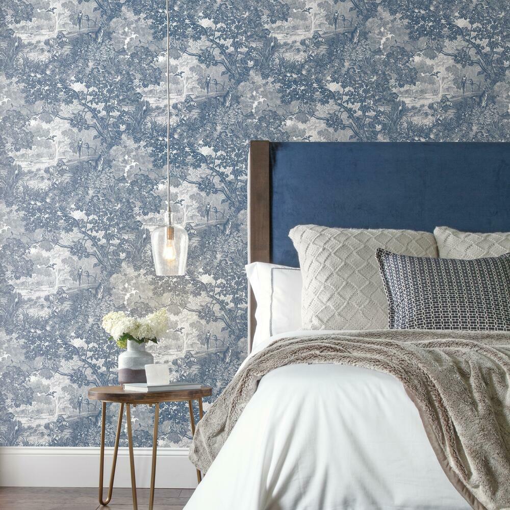 Jungle Toile Peel and Stick Wallpaper Peel and Stick Wallpaper RoomMates   