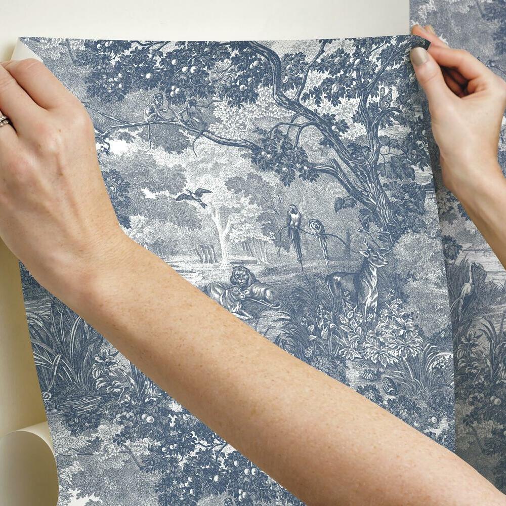 Jungle Toile Peel and Stick Wallpaper Peel and Stick Wallpaper RoomMates   