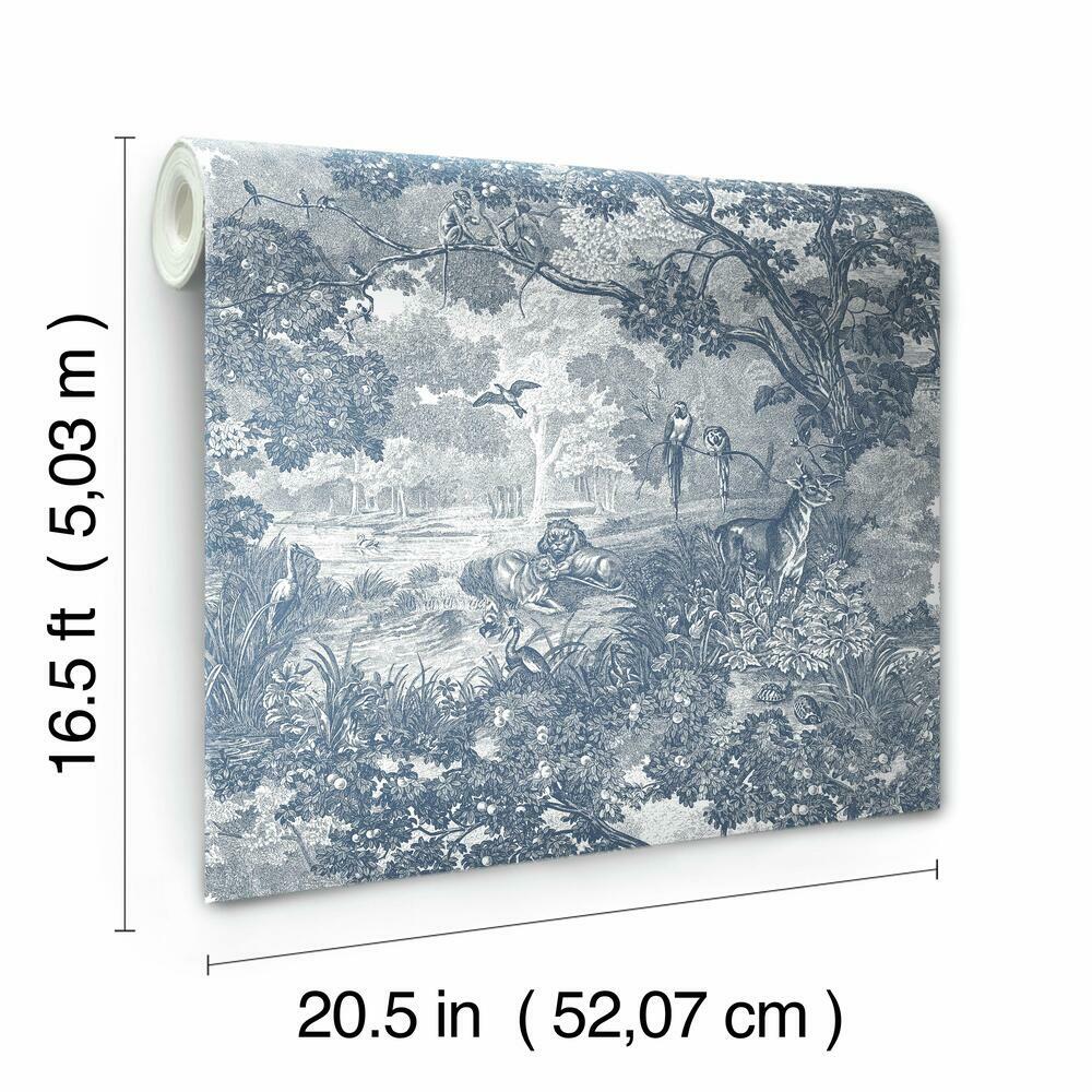 Jungle Toile Peel and Stick Wallpaper Peel and Stick Wallpaper RoomMates   
