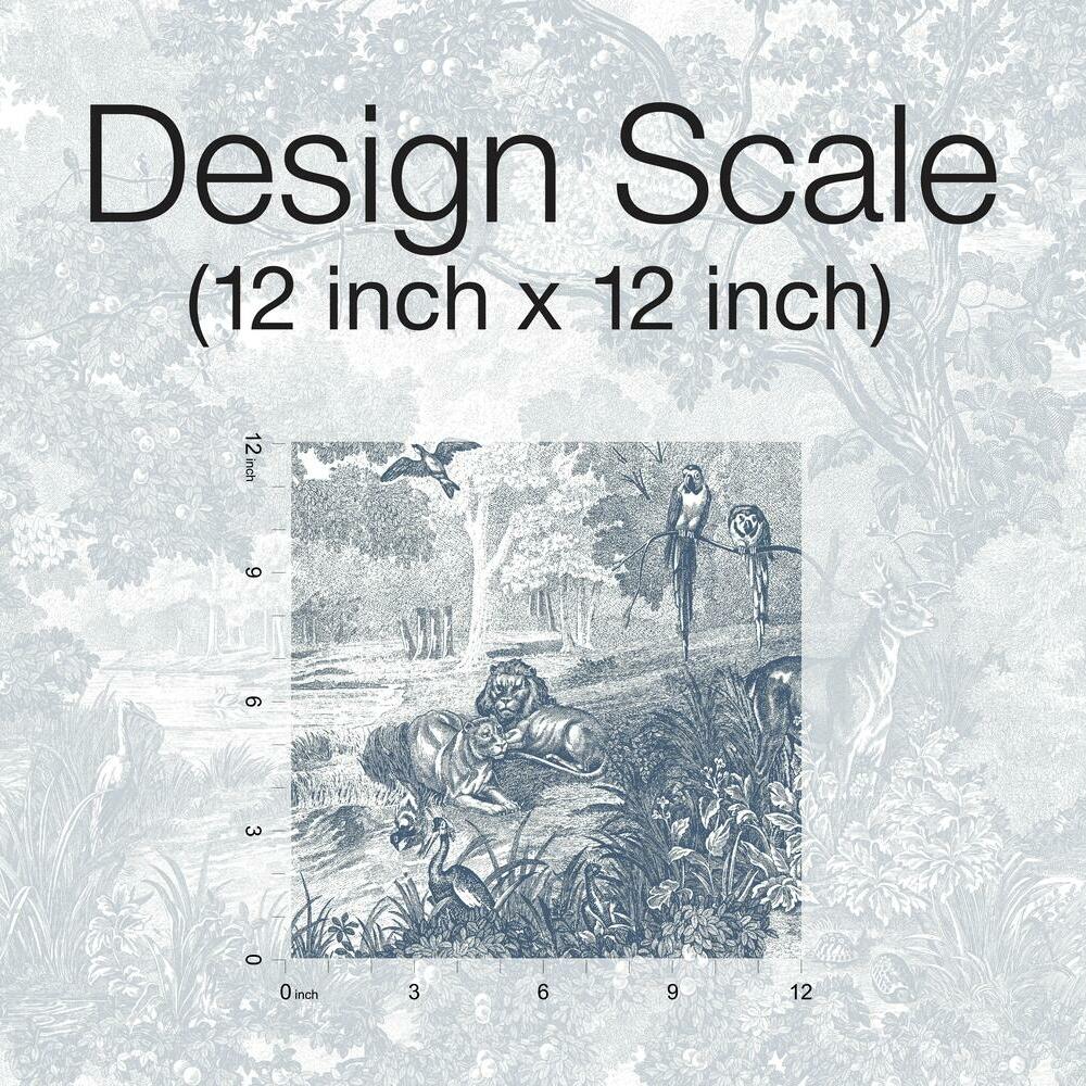 Jungle Toile Peel and Stick Wallpaper Peel and Stick Wallpaper RoomMates   