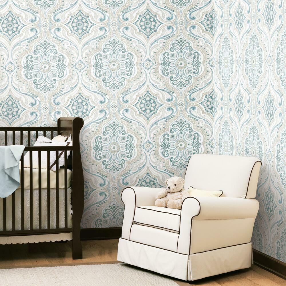 Bohemian Damask Peel and Stick Wallpaper Peel and Stick Wallpaper RoomMates   