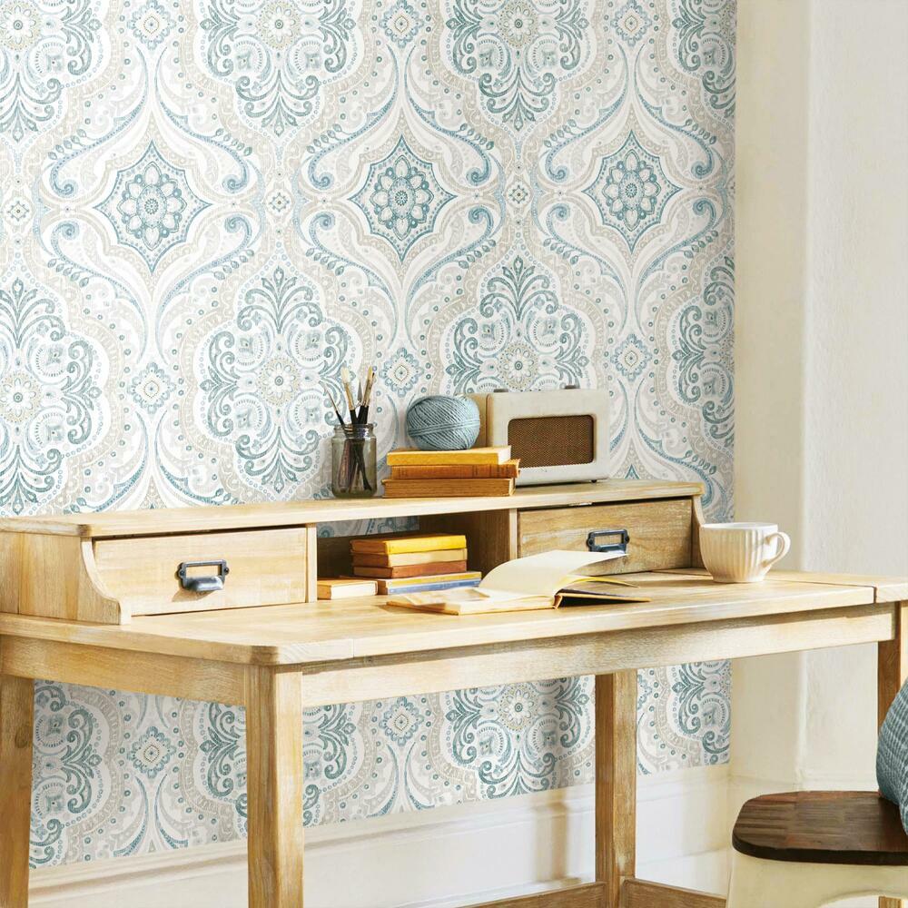 Bohemian Damask Peel and Stick Wallpaper Peel and Stick Wallpaper RoomMates   