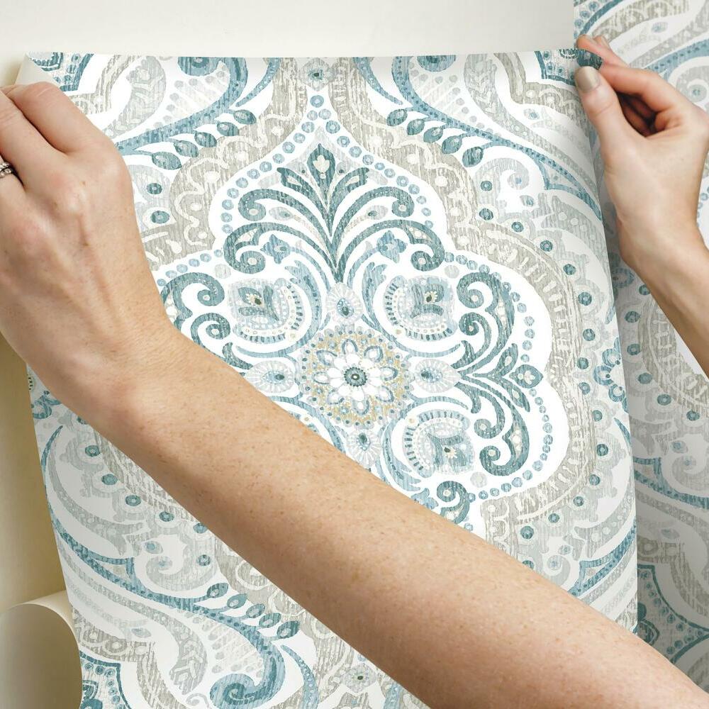 Bohemian Damask Peel and Stick Wallpaper Peel and Stick Wallpaper RoomMates   
