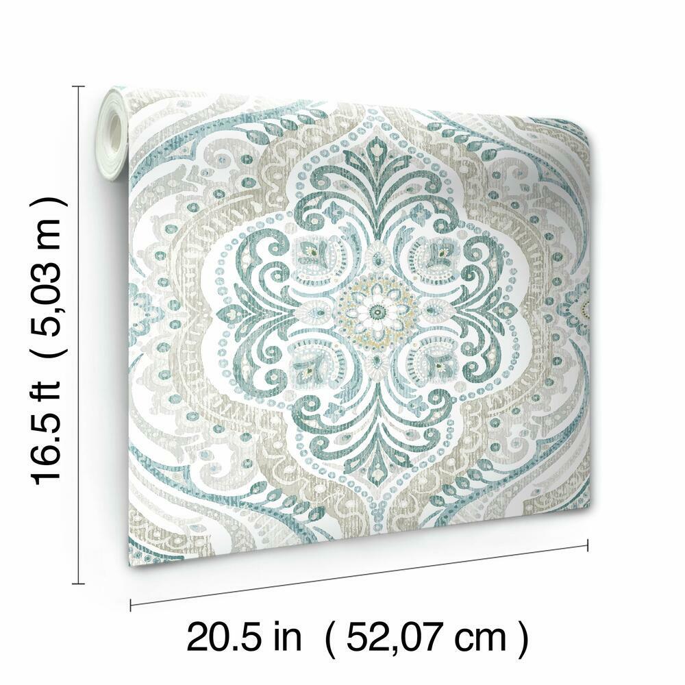 Bohemian Damask Peel and Stick Wallpaper Peel and Stick Wallpaper RoomMates   