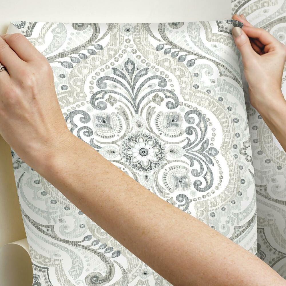 Bohemian Damask Peel and Stick Wallpaper Peel and Stick Wallpaper RoomMates   