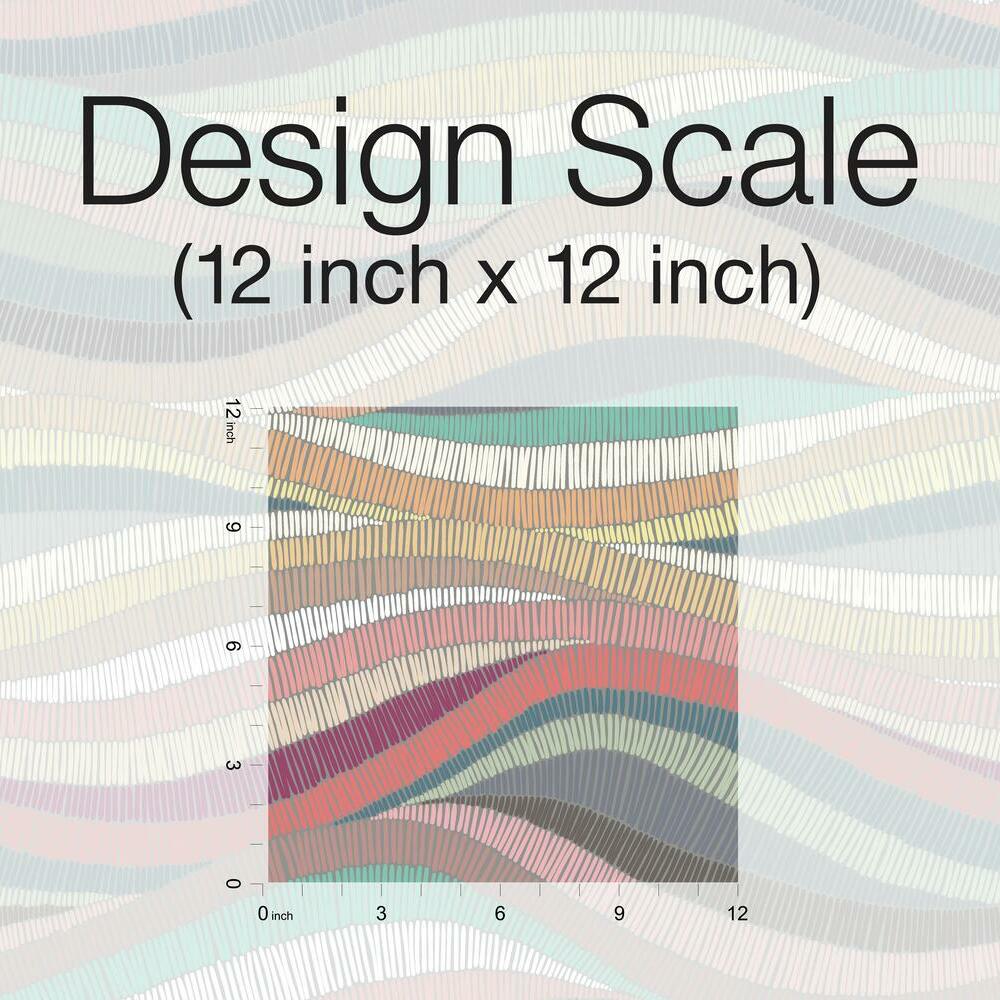 Mosaic Waves Peel and Stick Wallpaper Peel and Stick Wallpaper RoomMates   