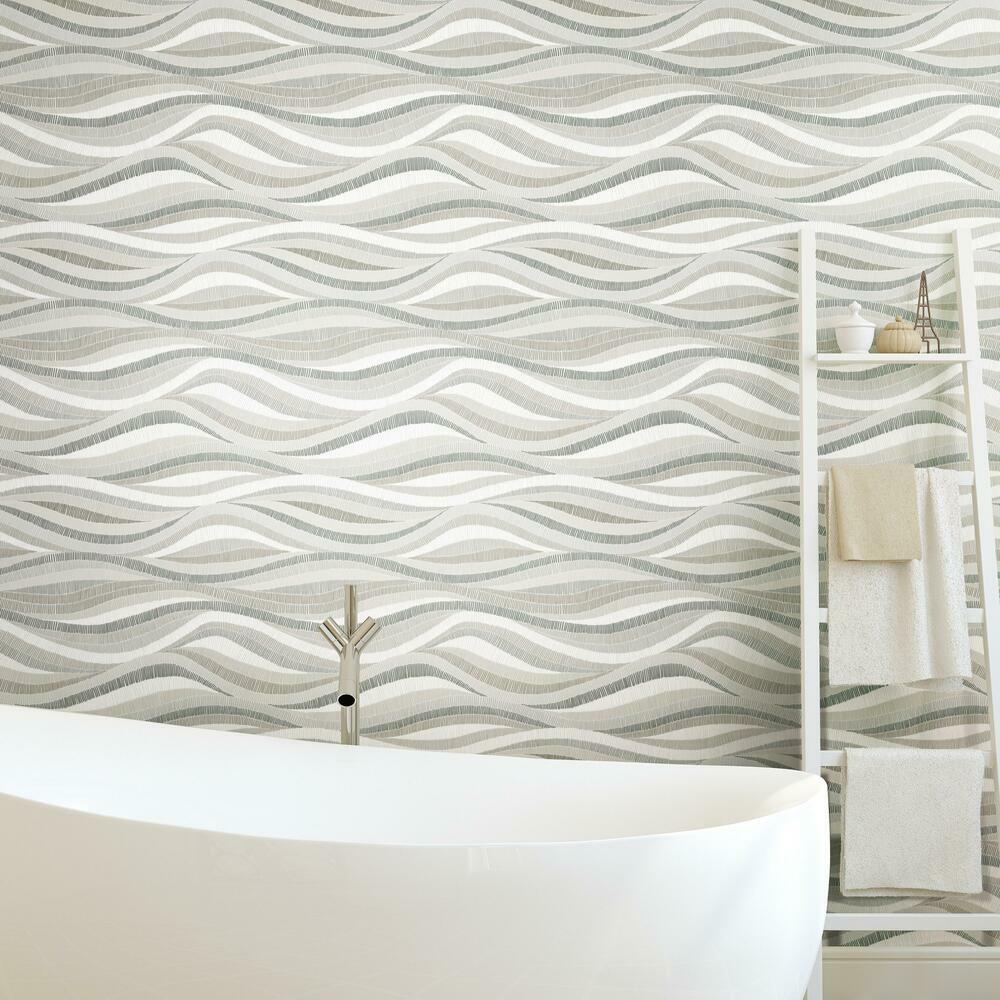 Mosaic Waves Peel and Stick Wallpaper Peel and Stick Wallpaper RoomMates   