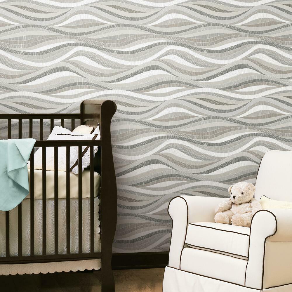 Mosaic Waves Peel and Stick Wallpaper Peel and Stick Wallpaper RoomMates   
