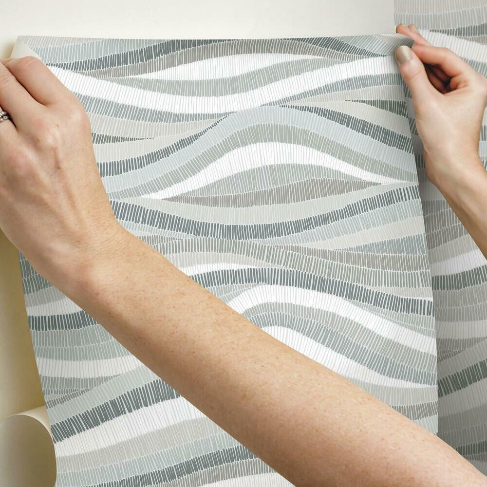 Mosaic Waves Peel and Stick Wallpaper Peel and Stick Wallpaper RoomMates   