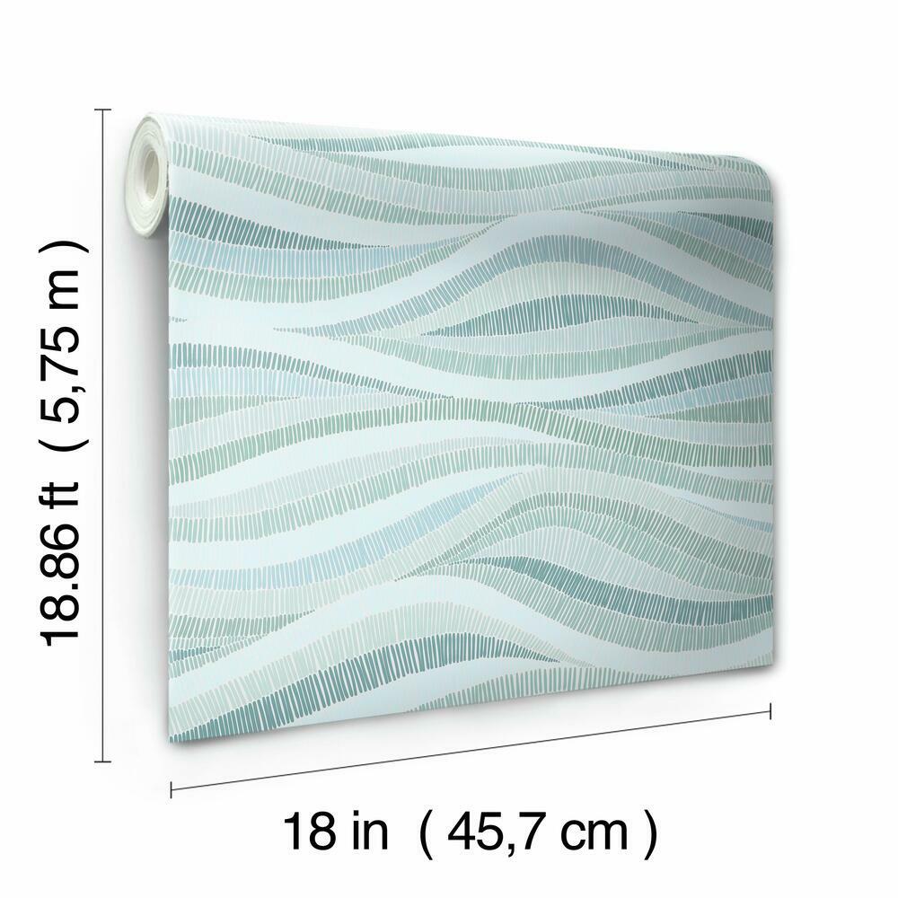 Mosaic Waves Peel and Stick Wallpaper Peel and Stick Wallpaper RoomMates   
