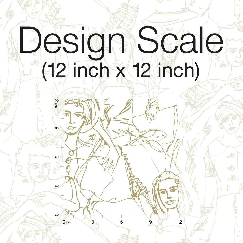 Vogue Sketches Peel and Stick Wallpaper Peel and Stick Wallpaper RoomMates   